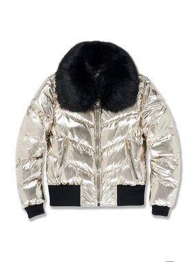 JORDAN CRAIG WOMEN'S FLATBUSH BOMBER JACKET (GOLD) SZ M LIMITED